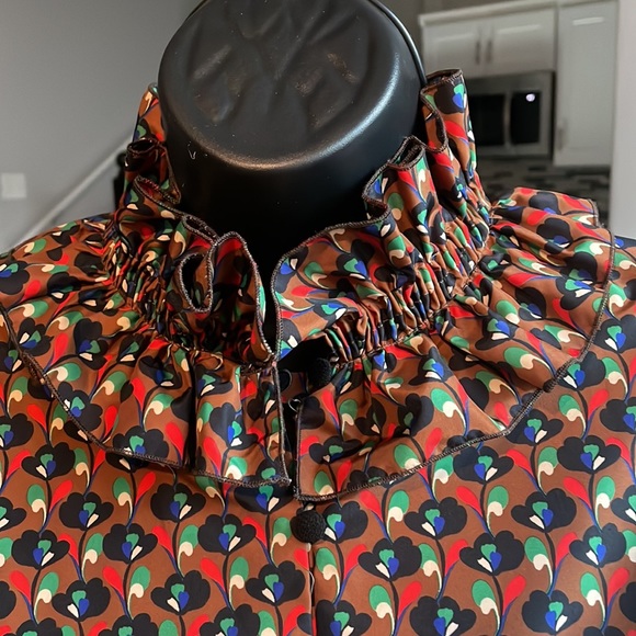 Zara Multi Color button down blouse - Picture 4 of 5